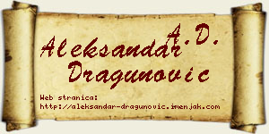 Aleksandar Dragunović vizit kartica